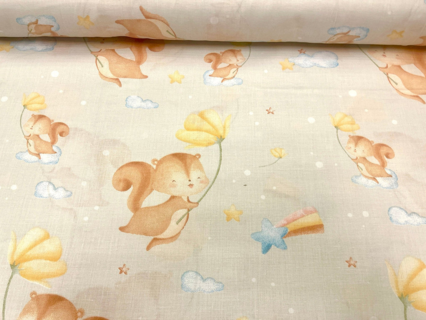 100% bawełniana tkanina w kwiaty 130 g/m²