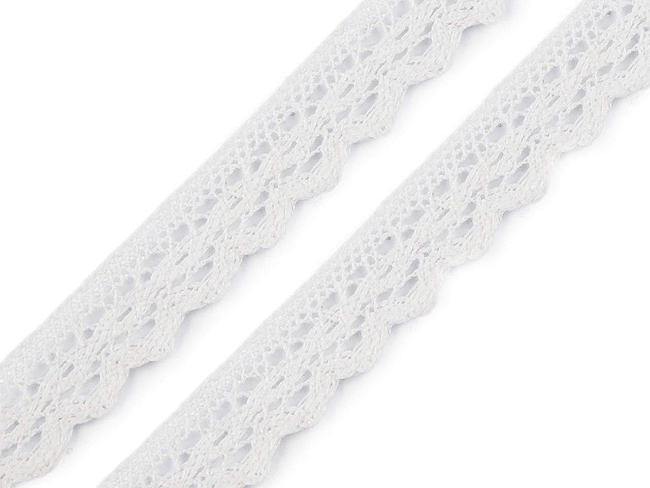 Image with 100% cotton lace 2 cm - white – available at Šarlotes audumi