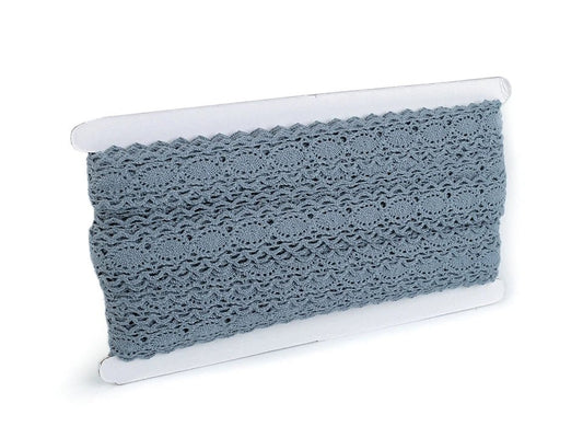 100% Cotton lace - 2.5 cm grey