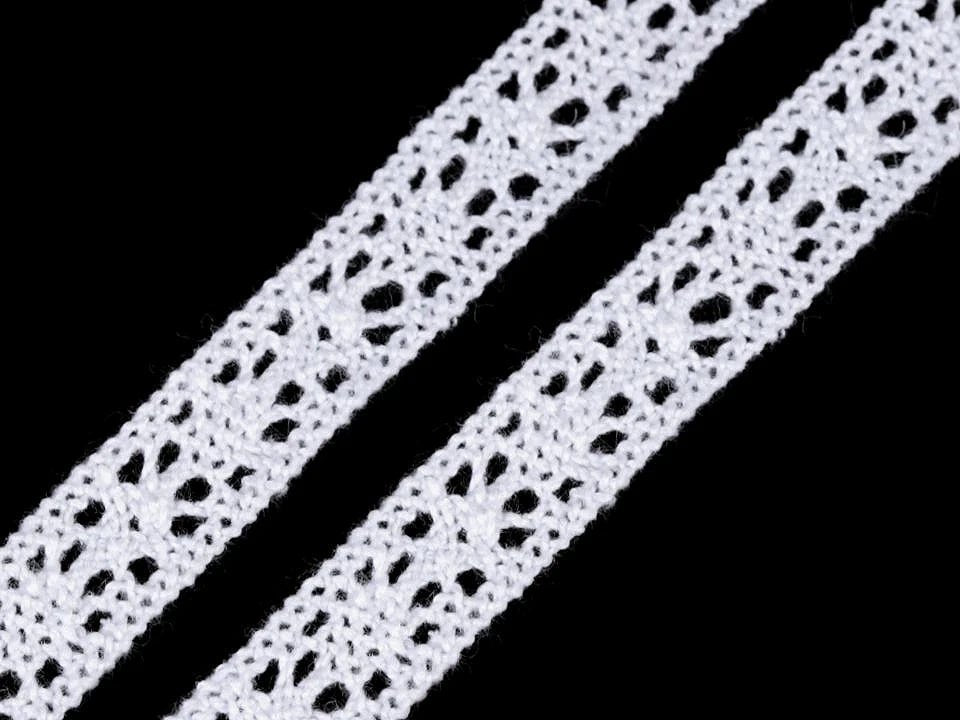 Attēls ar 100% Kokvilnas mežģīne|1,1 cm| dažādu toņu – pieejams internetā Šarlotes audumi