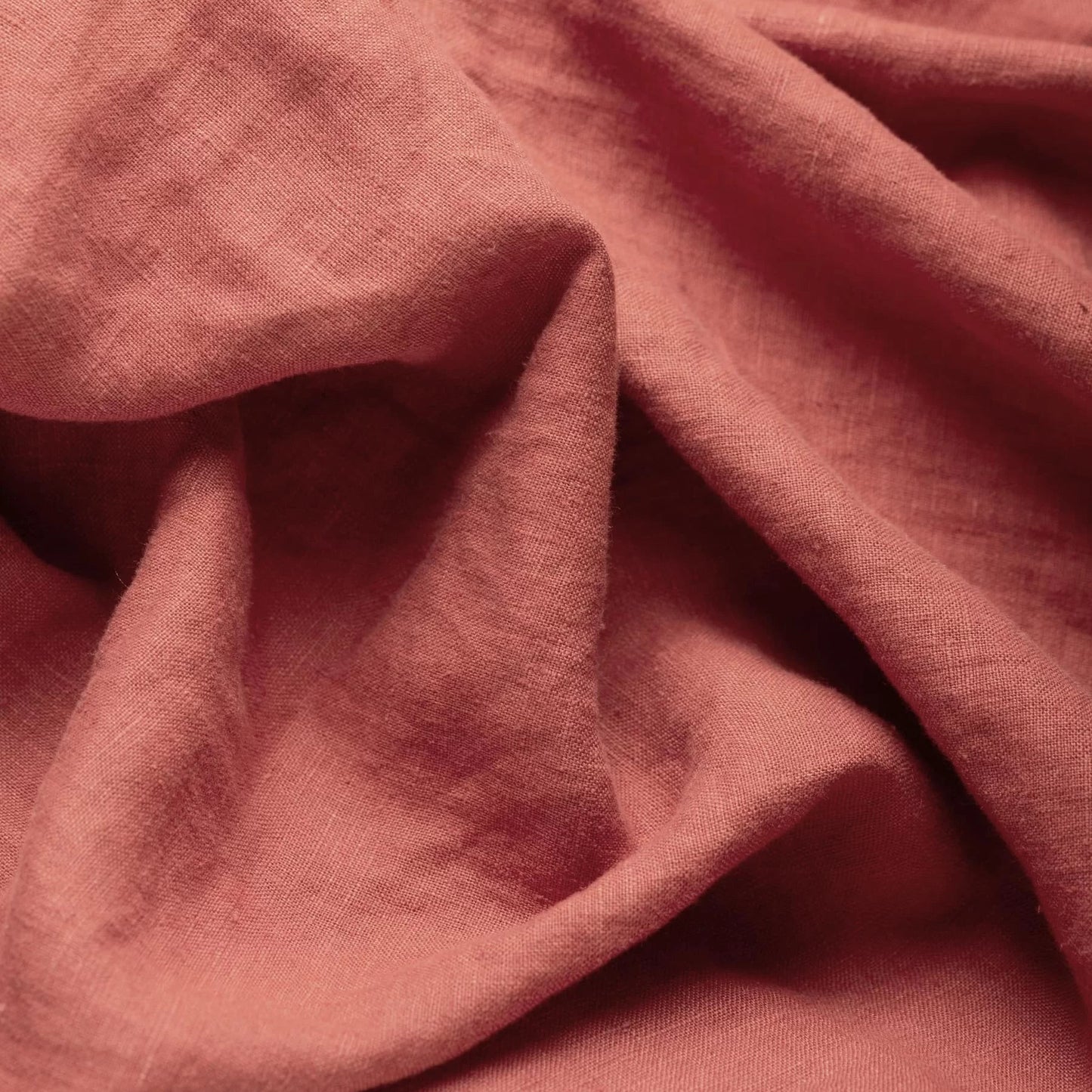 100% Softened linen - red clay 165 g/m²