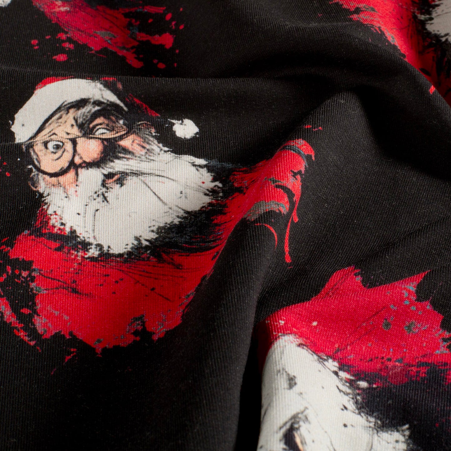 Cotton loopback jersey - Santa Claus 250 g/m²