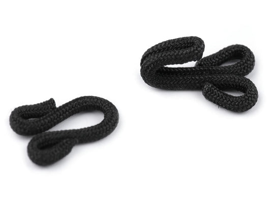Metal hook with loop coated 20 mm 5 pairs|various shades
