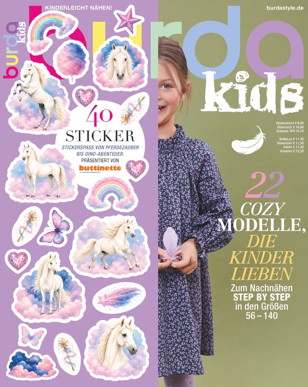 Burda Kids 02/2026 – magazyn z wykrojami na ubranka dziecięce, w języku niemieckim