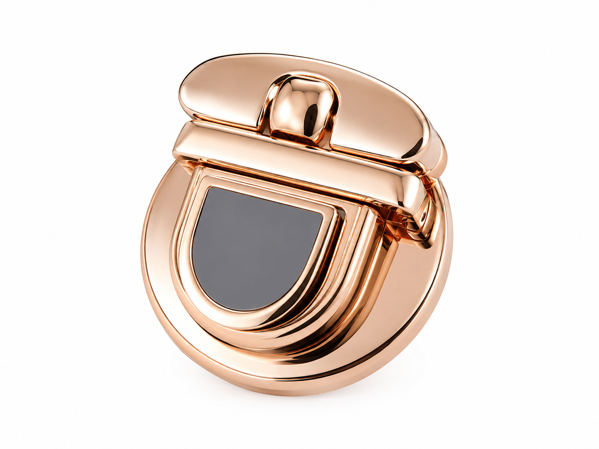 Ozdobne metalowe zapięcie do torebek 30 × 34 mm