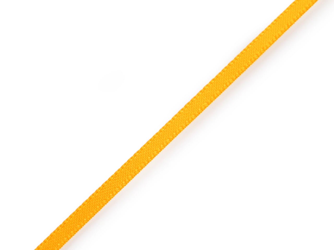 Satin ribbon - yellow 3 mm (100 m pack)