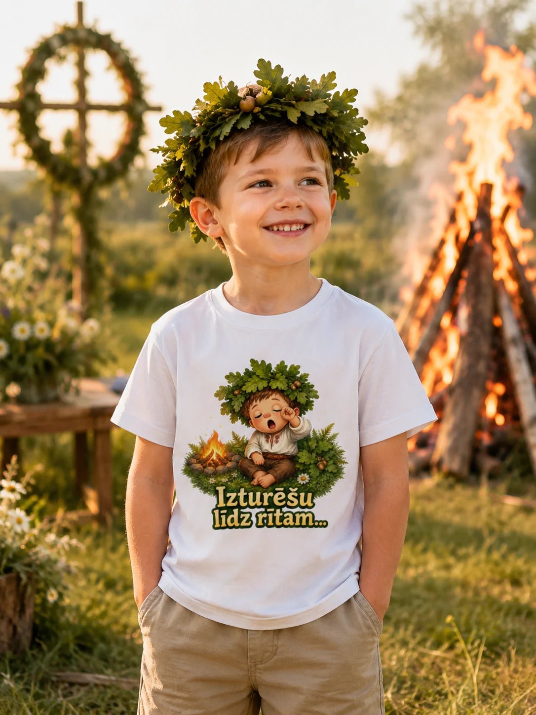 Image of a children's cotton T-shirt “I’ll make it till tomorrow” – available at Charlotte's Fabrics