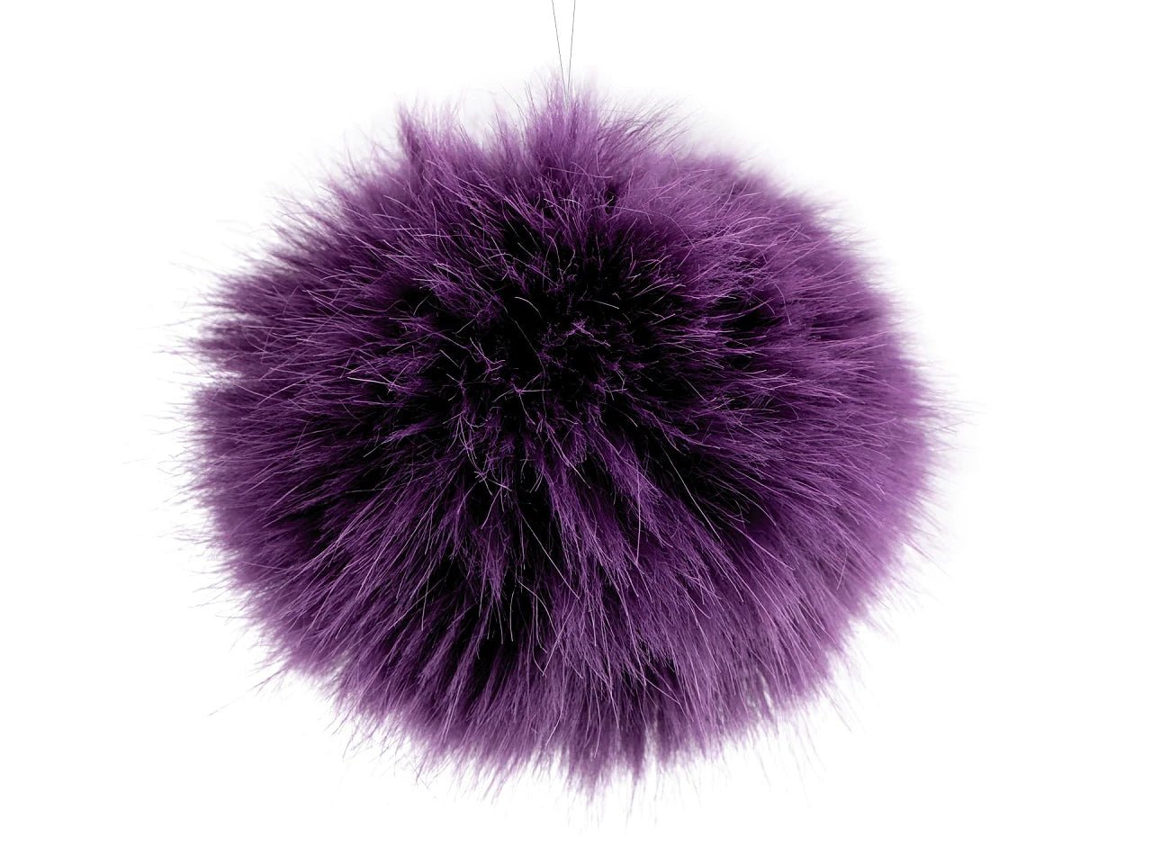 Pom-pom for hats with loop Ø11 cm - purple
