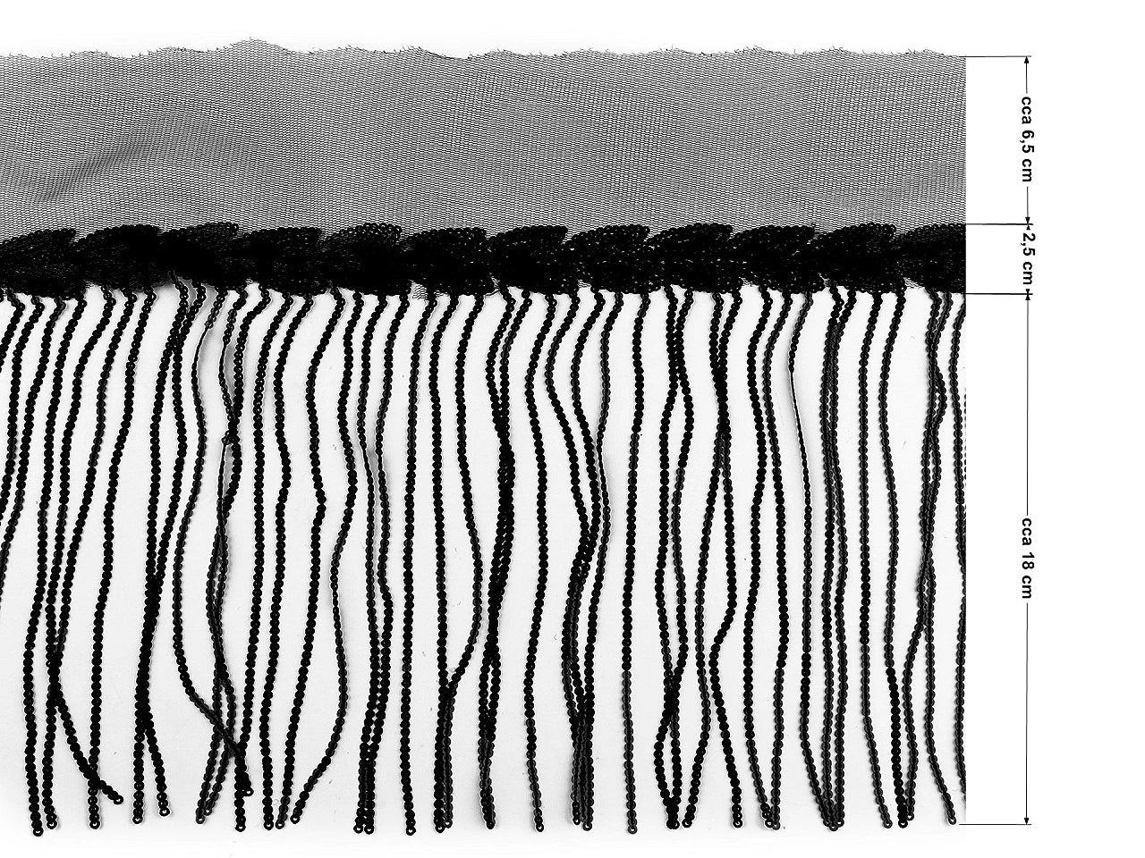 alt
Decorative ribbon with glitter fringe – 20 cm wide