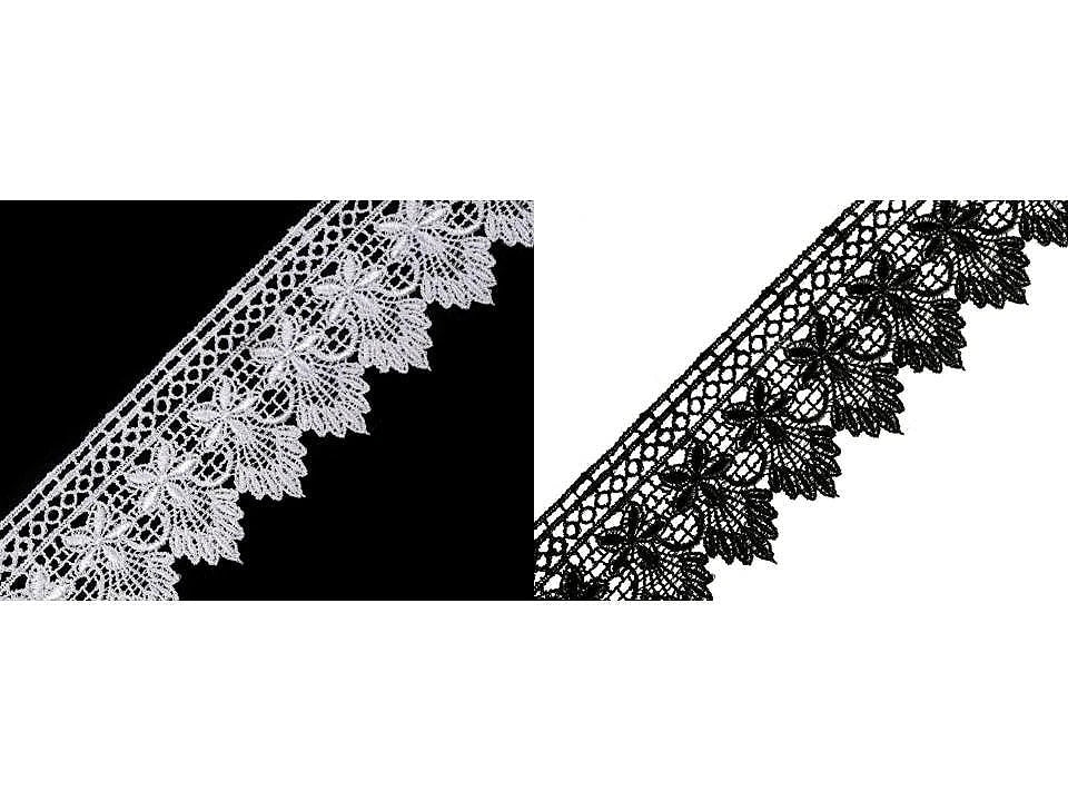 Image with Decorative lace ribbon 55 mm - dark green – available at Charlotte Fabrics