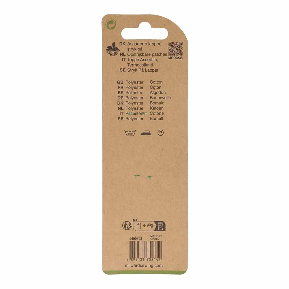 Milward iron-on denim patches for clothing 7.5x5cm - 9 pcs.
