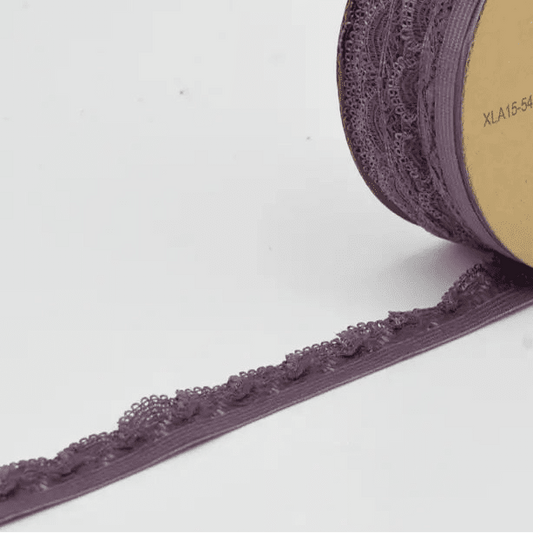 alt
Image with Elastic band, lace 2 cm - smoky plum shade – available at Charlotte fabrics