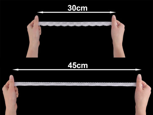 Image of Elastic lace 2.5 cm - white – available at Šarlotes audumi