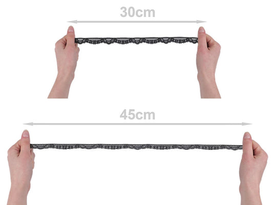 White 1.5 cm elastic polyamide lace