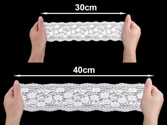 alt
Elastic polyester lace - 10 cm - milk white