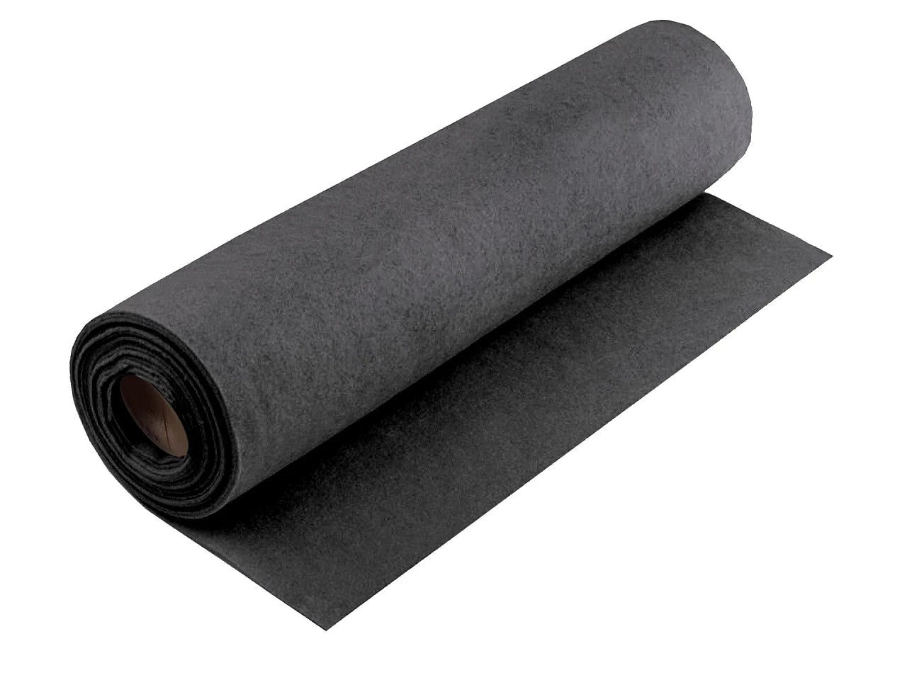 Felt fabric in rolls, 3 mm - dark grey melange 440 g/m²
