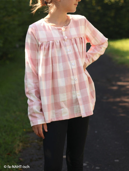 Image of pink plaid flannel 150 g/m² – available at Šarlotes audumi