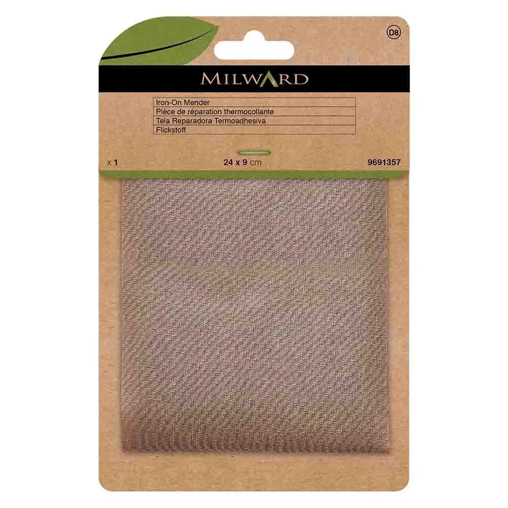 Iron-on clothing patch Milward 24x9cm - beige