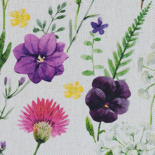 Image with canvas fabric - botanical symphony 200 g/m² – available at Šarlotes audumi