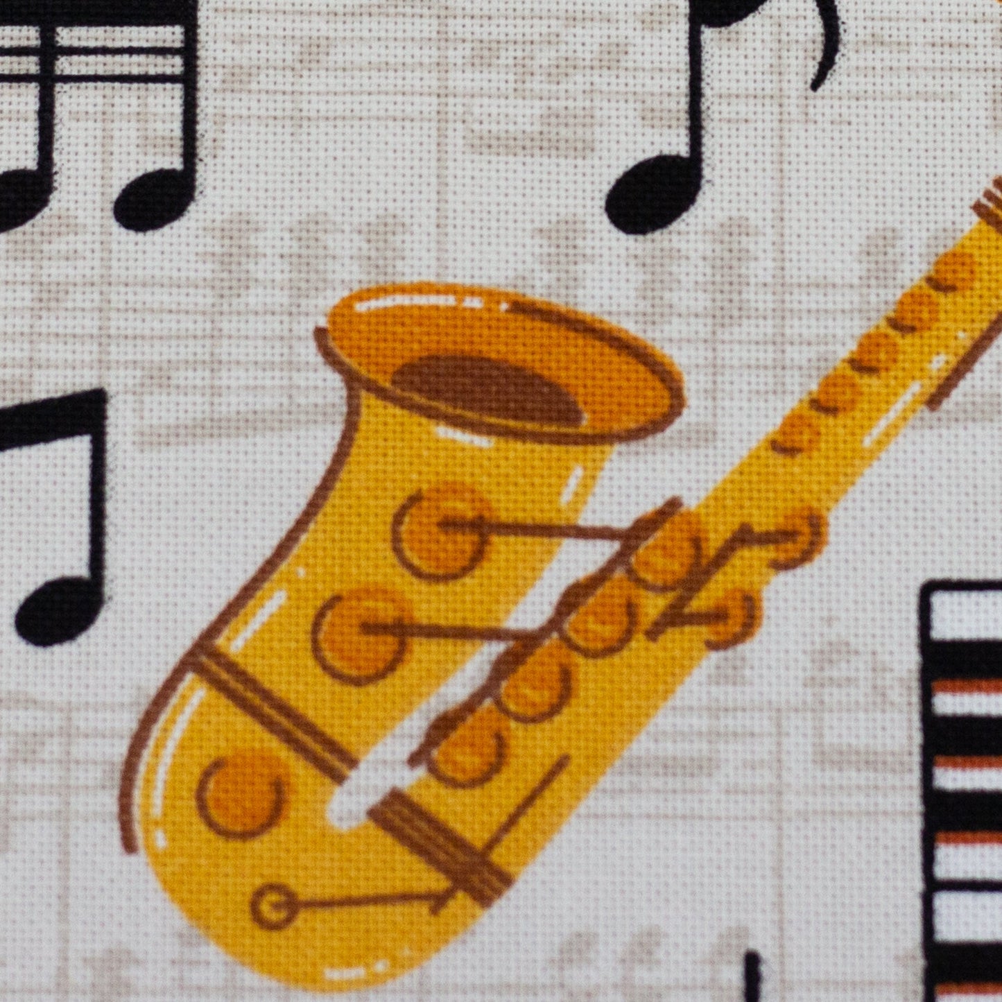 Canvas fabric - musical instruments 200 g/m²
