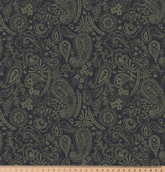 Image of canvas fabric - kidney-shaped pattern 200 g/m² – available at Šarlotes audumi