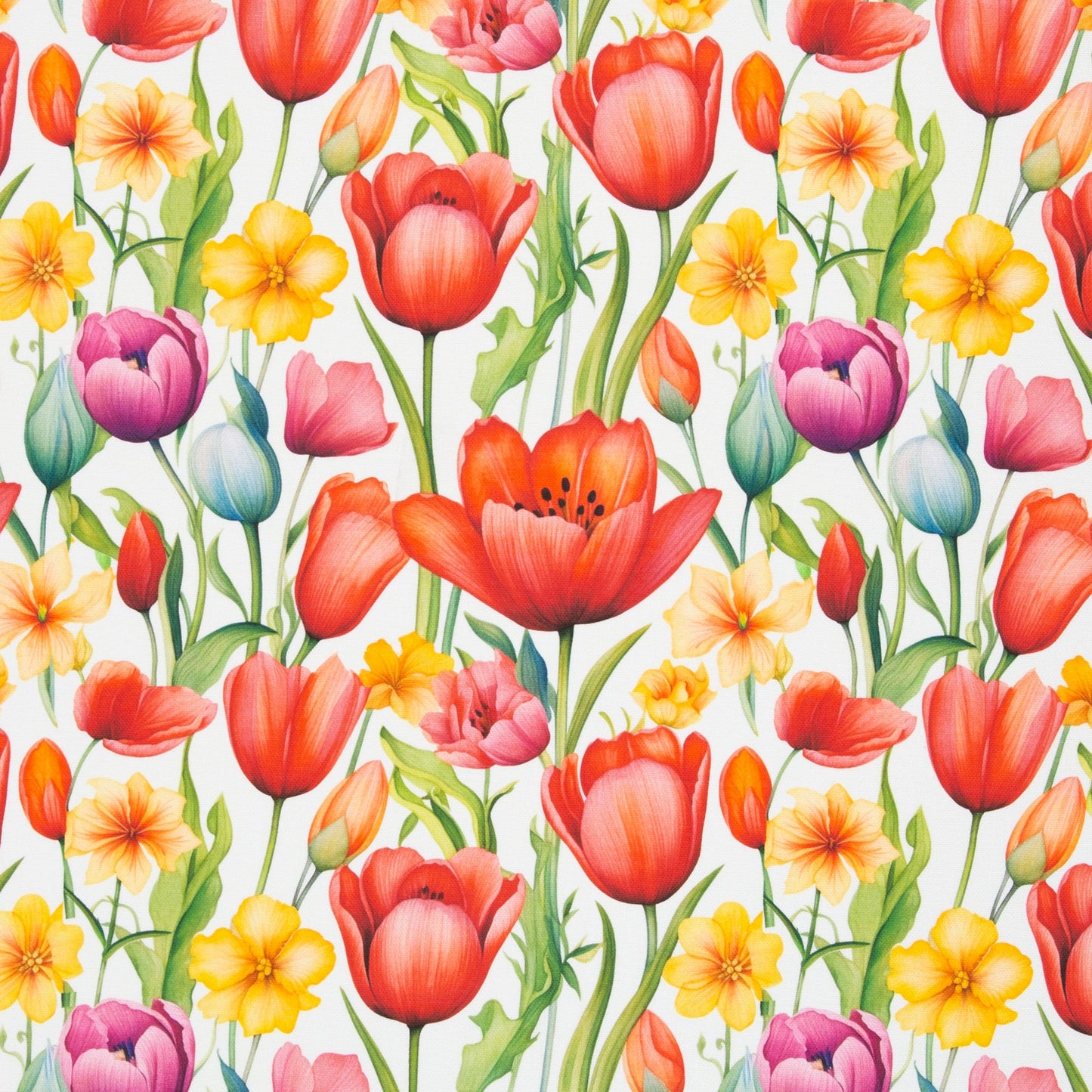 canvas fabric - tulips 210 g/m²