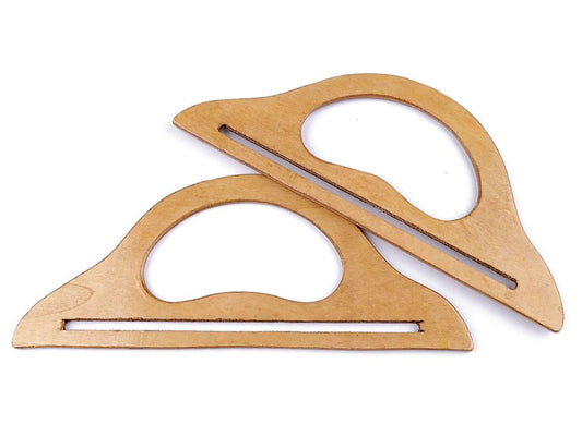 Wooden bag handles | 2 pcs. | 14.5–21 cm