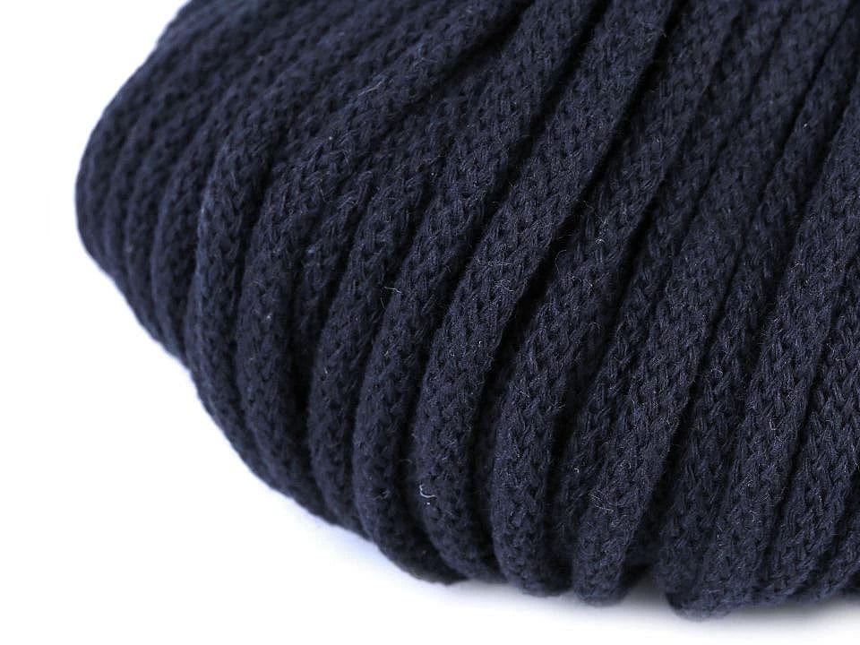 Cotton cord 5mm (50 m roll) - dark blue