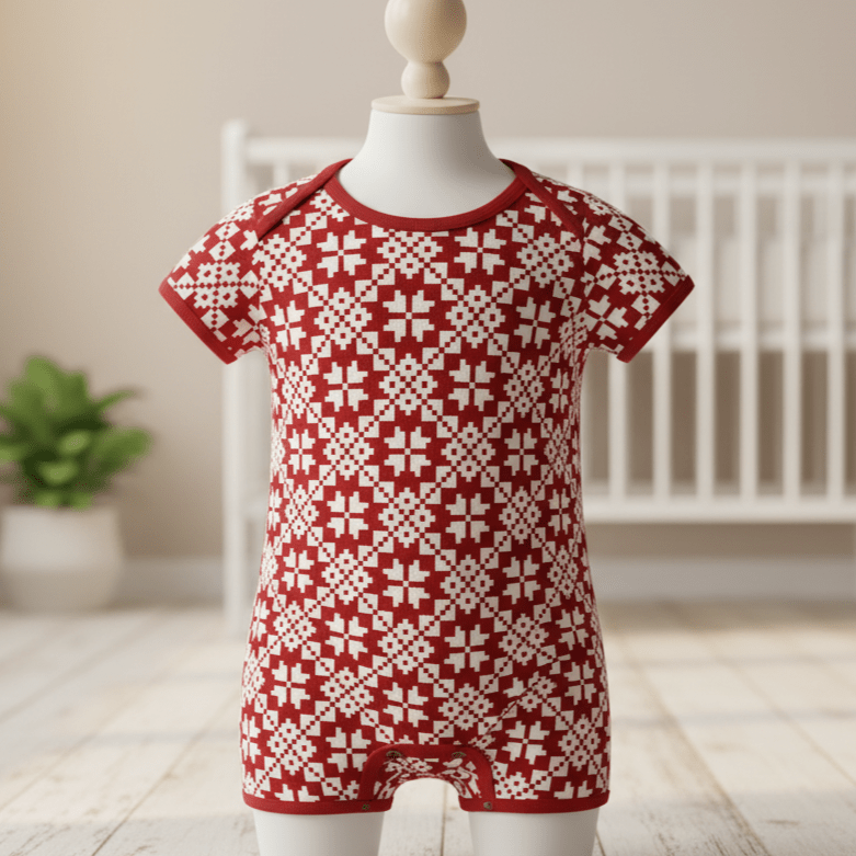Image of cotton loop-knit fabric - star pattern on a white background 250 g/m² – available at Šarlotes audumi