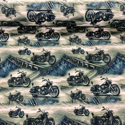 Bawełniana dzianina pętelkowa – motocykle 260 g/m²