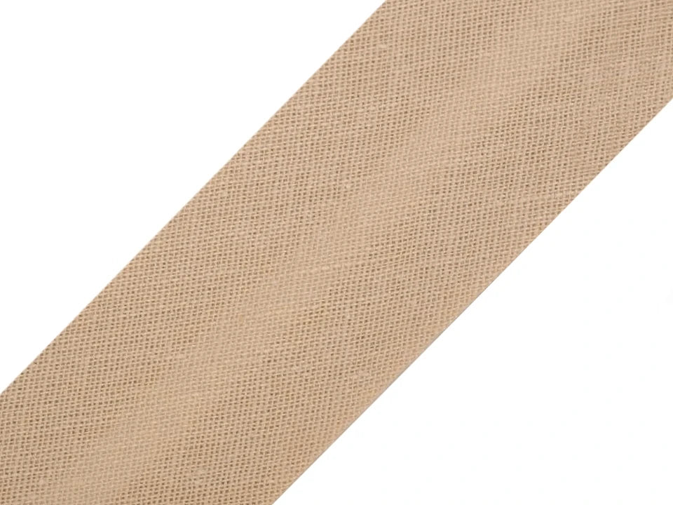Cotton bias tape 20 mm - beige