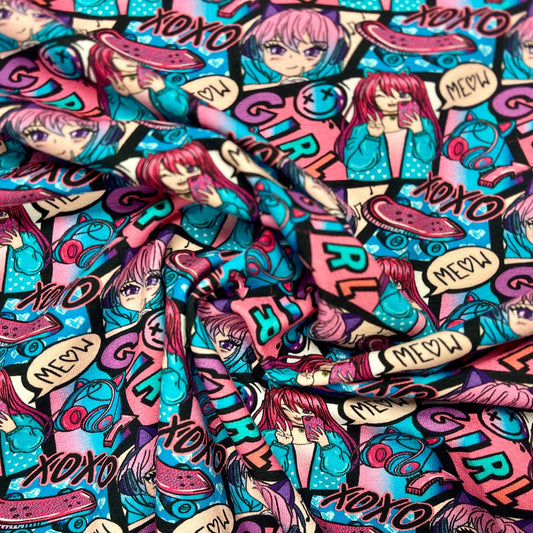 Cotton jersey - anime 210 g/m²