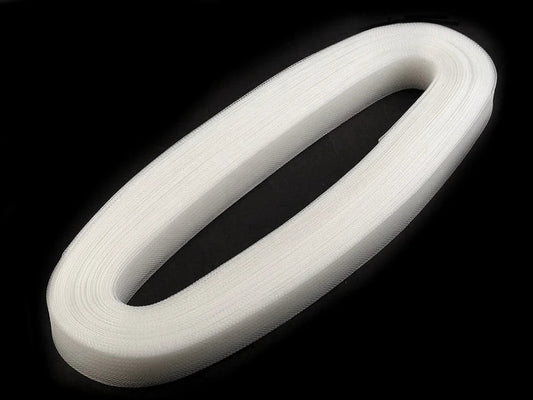 Crinoline ribbon | 2.5 cm | 40 m | stiff, transparent