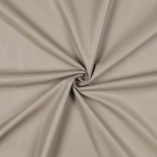 Faux leather with elastane - beige-gray 260 g/m²