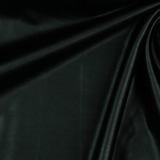 Synthetic leather with elastane - black 260 g/m²