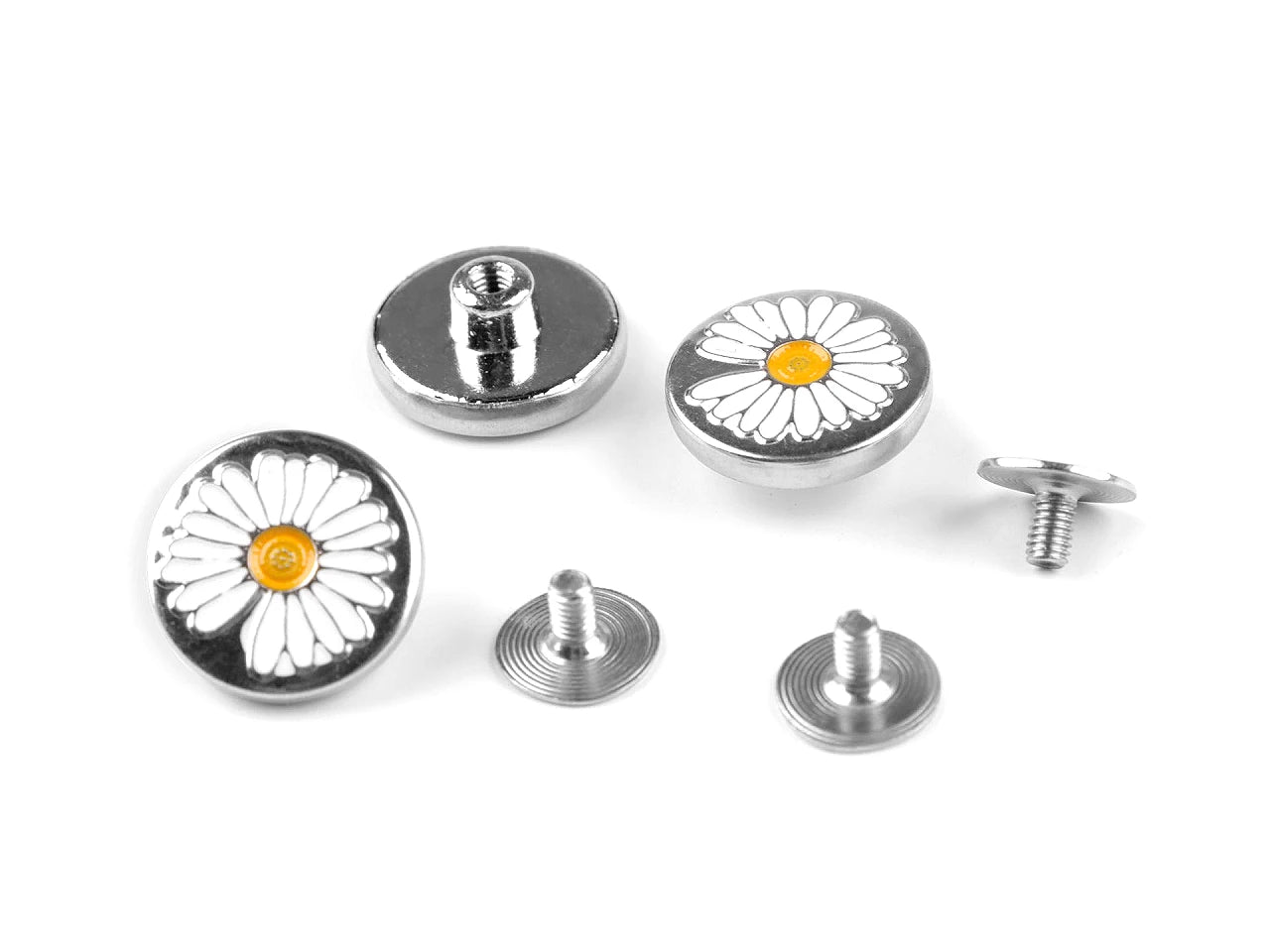 Metal jeans button 17 mm - daisy