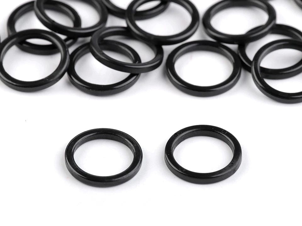 Metal ring for underwear 20 mm - black (2 pcs pack)