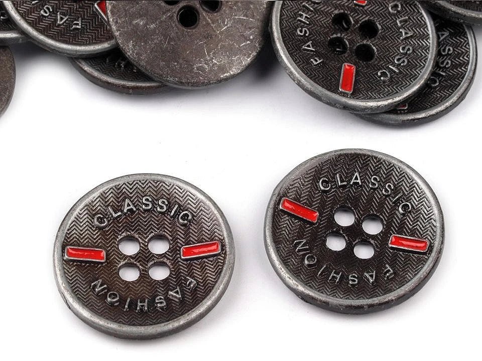 Image with Metal button “Classic” - 16.5 or 20.3 mm – available at Charlotte's fabrics