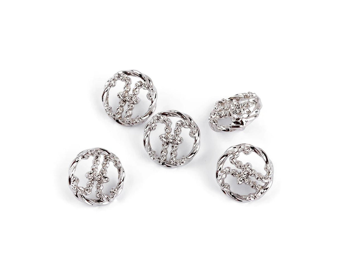 Obraz metalowego guzika na nóżce 15 mm – dostępny online w sklepie Šarlotes audumi