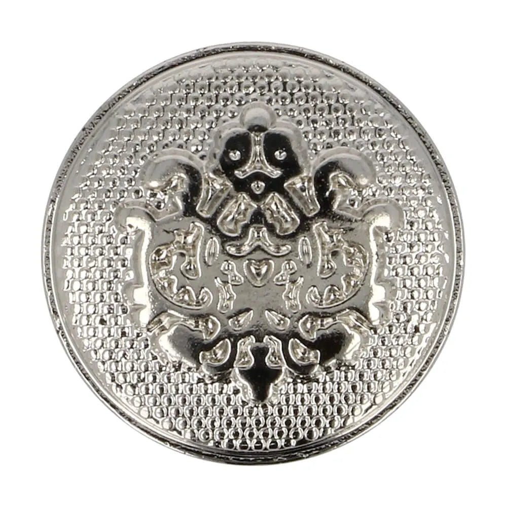 Metal shank buttons 25 mm - silver coat of arms