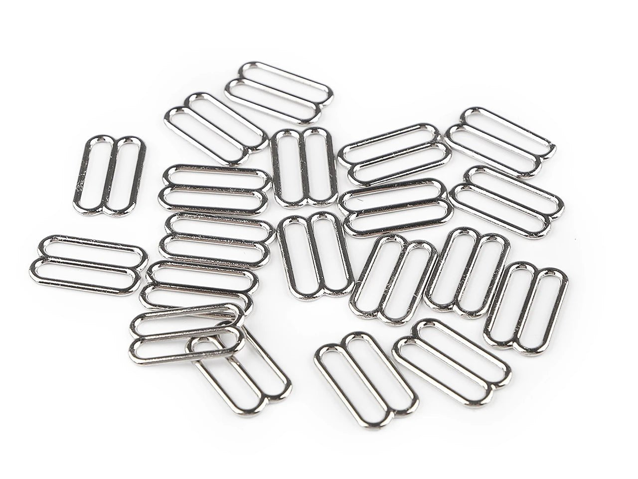 Image with metal bra/strap adjusters — 15 mm|20 pcs – available at Šarlotes audumi