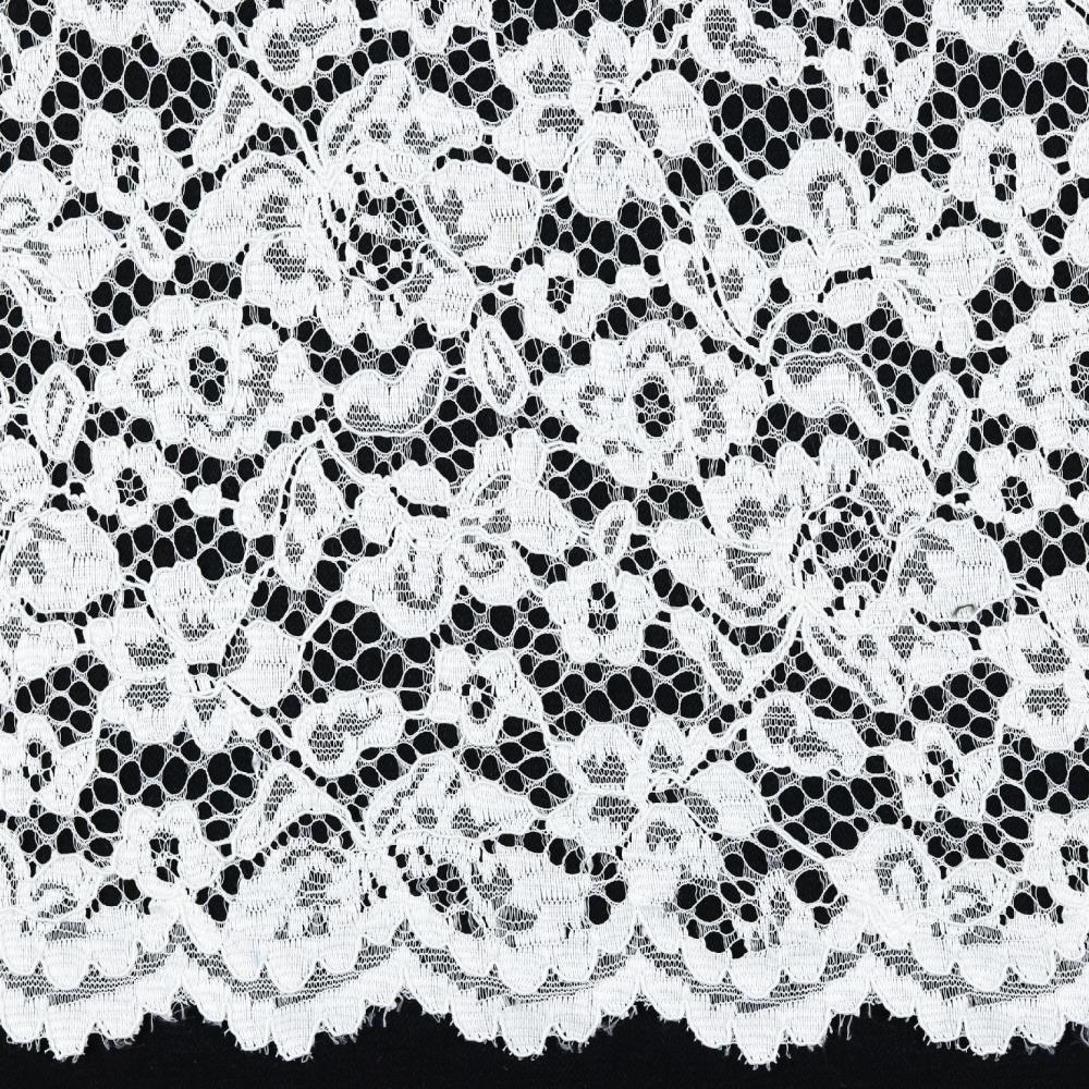 Mežģīņu audums - balts 130 g/m²