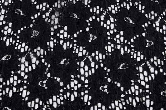 Image with lace fabric - black 115 g/m² – available at Šarlotes audumi