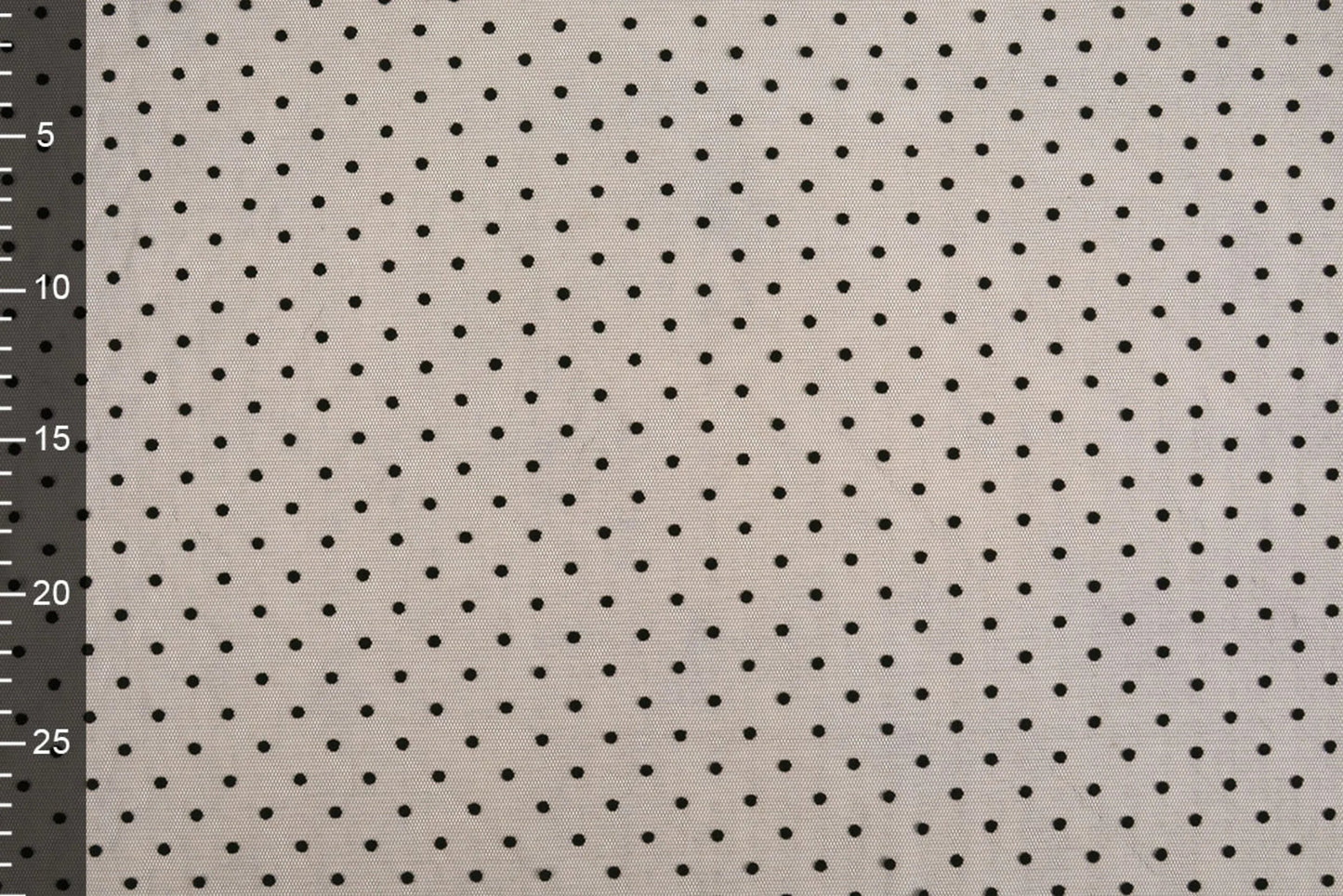 Soft tulle with polka dots - black