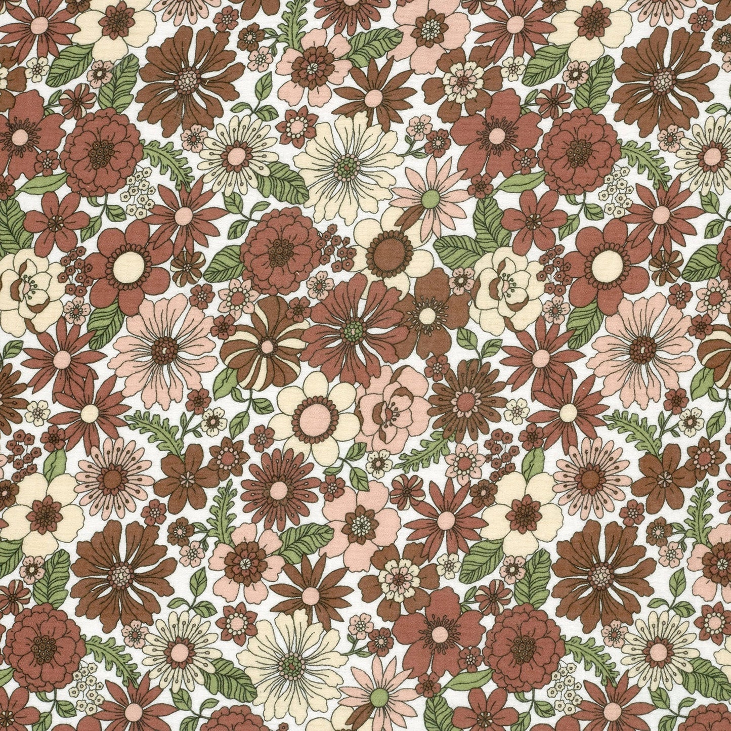 Image of Muslin - assorted-size flowers 120 g/m² – available at Charlotte's Fabrics