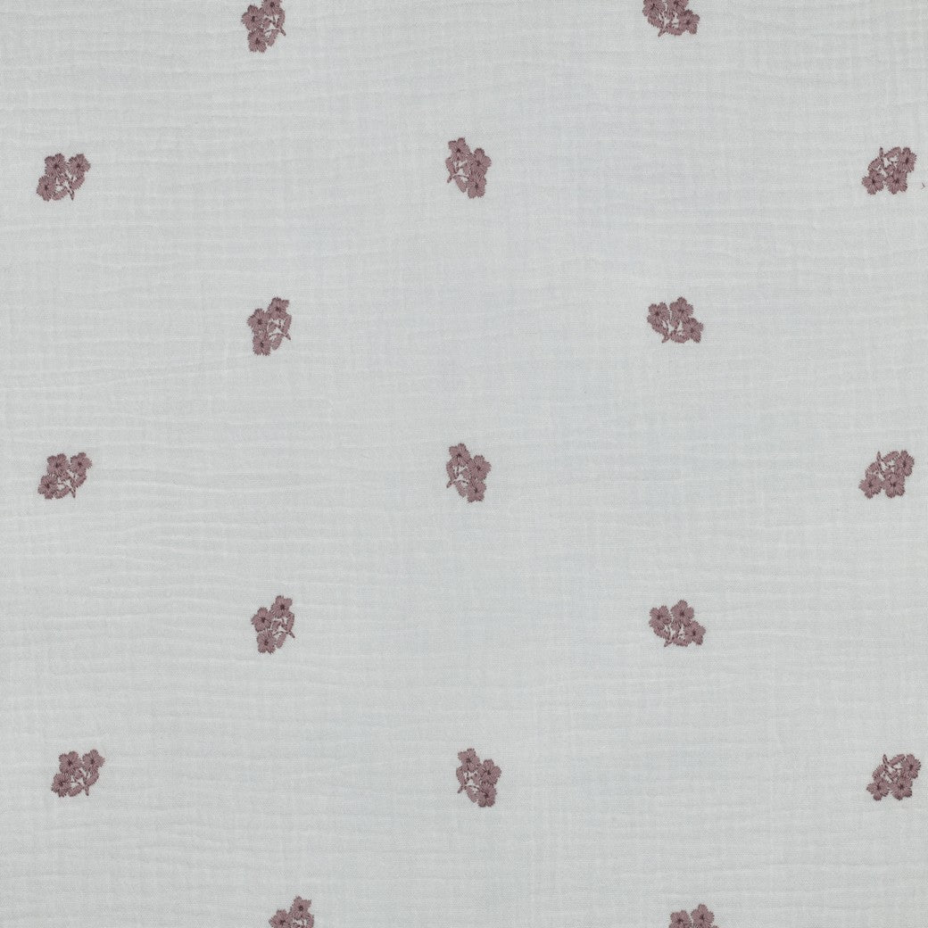 Image with Muslin - embroidered flowers 130 g/m² – available at Šarlotes audumi