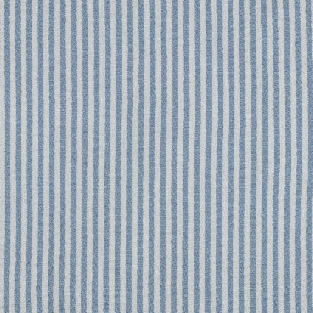 Image of Muslin - blue stripes 120 g/m² – available at Šarlotes audumi