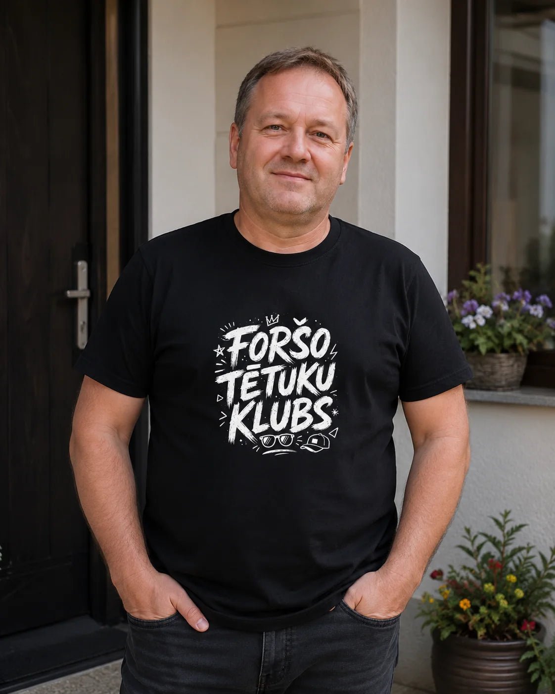 Image of organic cotton T-shirt "Cool Dads Club" – available online at Charlotte's Fabrics