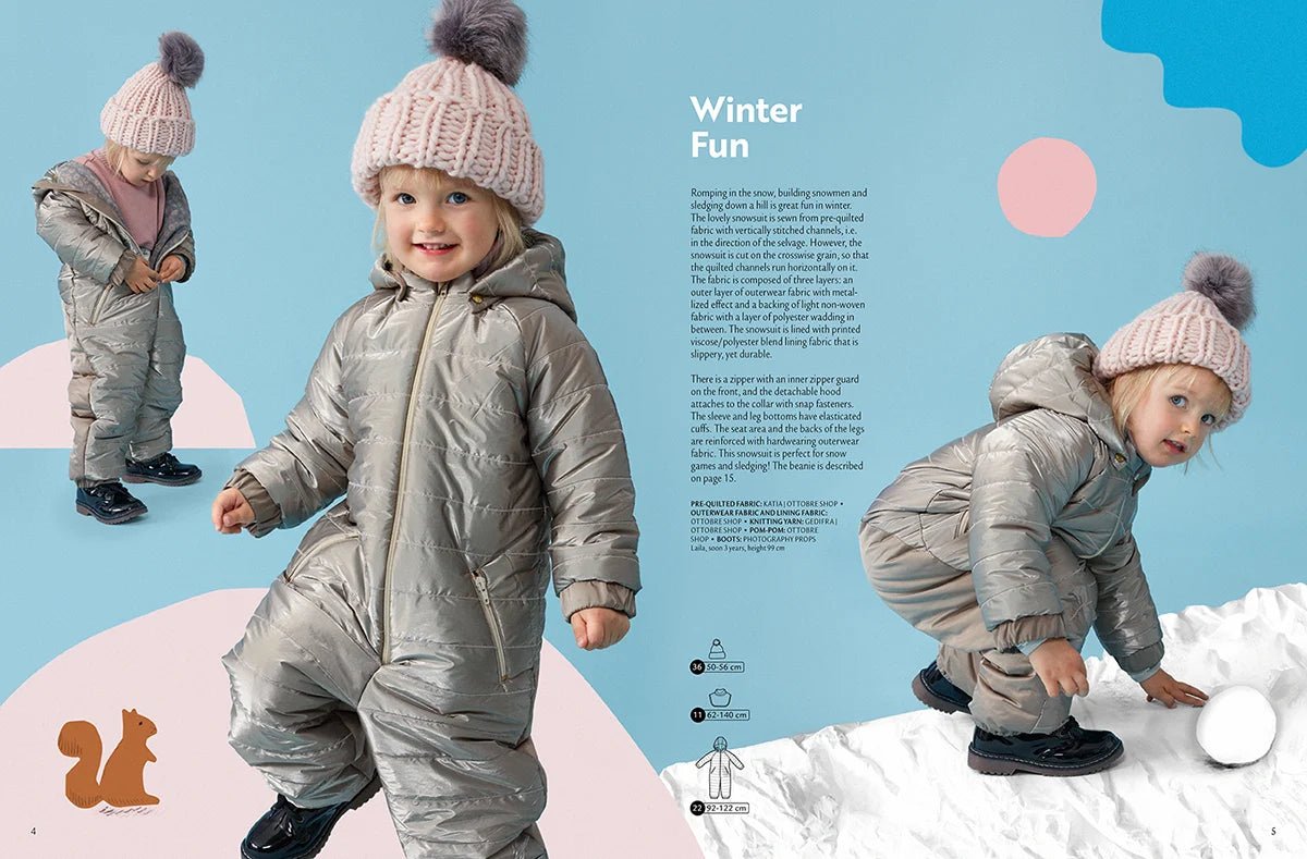 Zdjęcie czasopisma z wykrojami odzieży dziecięcej OTTOBRE design Kids Zima w języku angielskim – dostępne online w sklepie Šarlotes audumi
