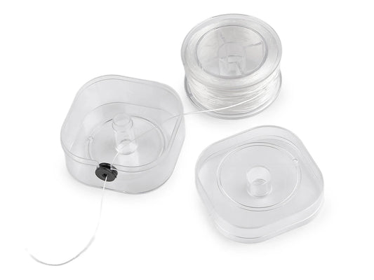 Image with Flat elastic cord, rubber 0.8 mm (100 m) in a box – available at Charlotte's Fabrics